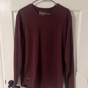 BYLT Basics Red Long Sleeve Tee